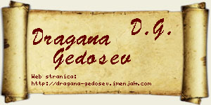 Dragana Gedošev vizit kartica